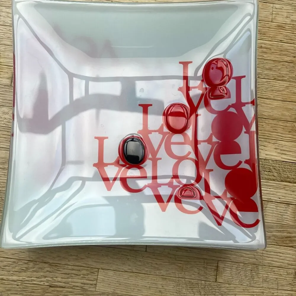 Set of 12 Z-Gallerie Glass Square Plates 2 sizes 12